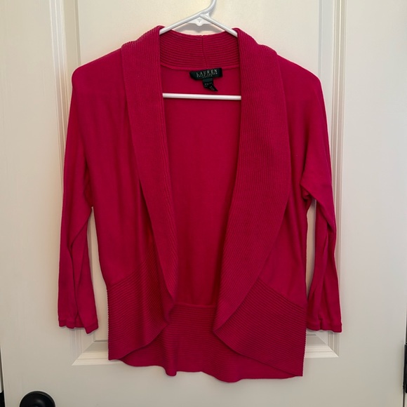 Lauren Ralph Lauren Sweaters - Lauren Ralph Lauren fushia cardigan sweater